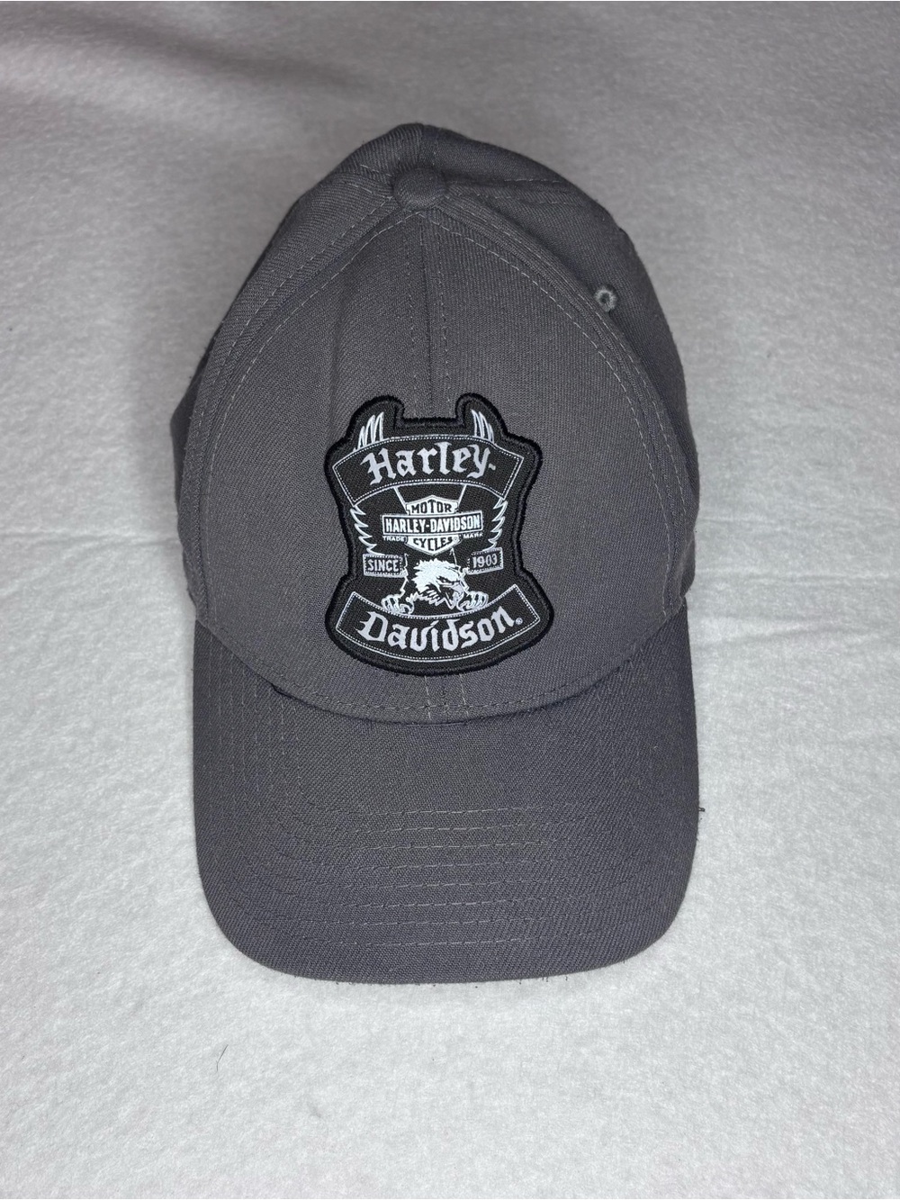 Harley-Davidson Men’s Dark Gray Embroidered Logo Cap